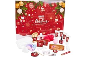 ‎BRUBAKER BRUBAKER Cosmetics Beauty Adventskalender 2025 - der XXL Wellness Weihnachtskalender für Frauen und Mädchen - 24 x Körperpflege Produkte & Spa Accessoires - Rot