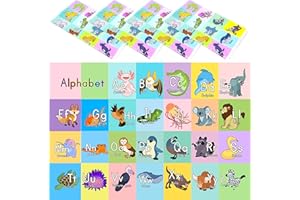 Youngever Lot de 80 Sets de Table Jetables Autocollants Enfants, Disposable Placemats (Alphabet)