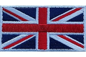 PAC SUPPLIES GLOBAL Parche de velcro para bandera de la Unión Jack GB con gancho y bucle, 7 cm x 3,7 cm x 0,6 cm