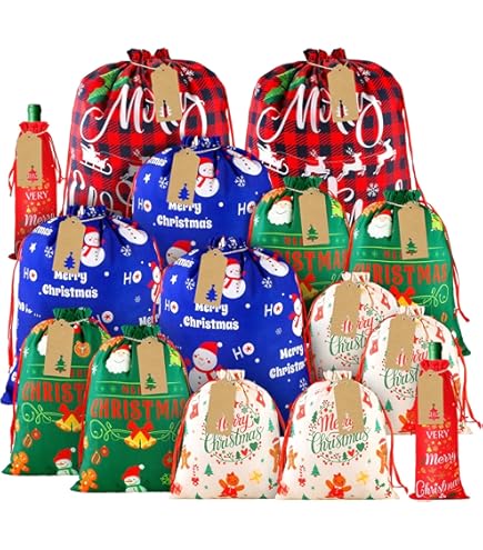 Fabric Gift Bags | Reusable Drawstring Options - Spritz - View #10