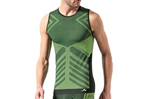 Risalti Maglia Termica Uomo Smanicato Energy - Maglia Tecnica Uomo Traspirante, Intimo Termico Senza Cuciture