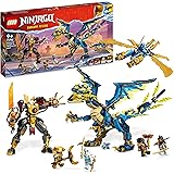 LEGO NINJAGO Dragone Elementare vs. Mech dell’Imperatrice, Grande Set con Drago Giocattolo, Action Figure, Flyer e 6 Minifigu