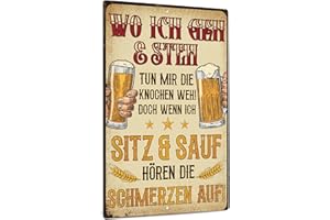 Putuo Decor Blechschilder Retro 20 x 30 cm, lustige Blechschild Bier Metallschild, Geschenkidee für Papa zum Vatertag