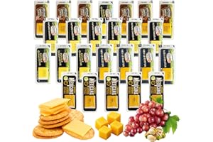 TOPLINE Assorted Mini Selection for Cheese Board - Pack of 25 Individually Wrapped 5 Different Flavour Cheese Portions Great with Chutney or Jam for Lunch Box, Cheese Gift Set, Hampers for Men or Birthday