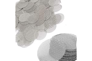 UKGLASS Stainless Steel Pipe Screens - Smoking Pipe Filters Screens for Pipes & More - 15mm (0.6in) - Gauze Ash Catcher Smoking Screen (100 Pack)