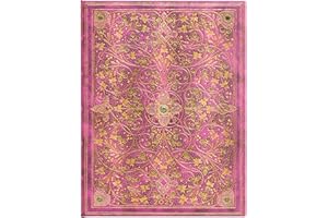 PAPERBLANKS Diamond Jubilee (Sangorski & Sutcliffe) Ultra 12-month Horizontal Hardback Dayplanner 2025 (Elastic Band Closure): tydzień na dwóch stronach, zamykany na gumkę, papier 100 gsm