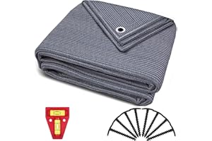 Smartpeas Awning Carpet – Camping Outdoor Carpet Blue/Grey – Camping Awning Carpet is Made of Polyethylene (HDPE) with Stainless Steel Eyelets Robust and Washable