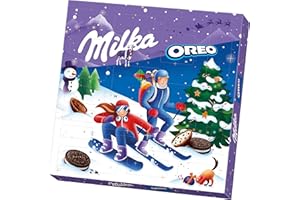 ‎MILKA Milka & OREO Adventskalender – Weihnachtskalender mit Schokolade und OREO Keksen – 284g