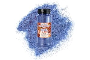 ASLANKA 140g Purpurina Azul para Manualidades, Maquillaje, Cuerpo, Cabello, Uñas y Arte - Botes de Brillantina
