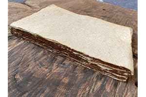 Wanderings A4 Carta Fatta a Mano Vintage - 50 Fogli Vuoti - Scrittura, Opere D'Arte, Artigianato - Ottima per Dipinti, Inviti, Lettere - Carta di Cotone Riciclato Spessa 150 GSM - 21x30 cm