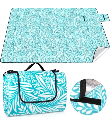 Coperta Da Picnico Impermeabile 150x200 Cm - Pieghevole, Anti Sabbia, Blu - Foto 11