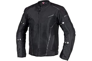 REBELHORN Hiflow IV Chaqueta de Moto Hombre | Membrana Humax desmontable | Protectores de Codos y Hombros Nivel 2 | Inserciones de Ventilación de Malla | Forro térmico desmontable
