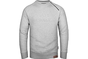 Grin&Bear Herren Slim fit Crew Neck Pullover Sweatshirt mit gestempeltem Design Logo GEC548