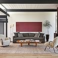 Rugs USA x Arvin Olano Melrose Checked Wool Area Rug - 2x8 Runner Rug Farmhouse Brown/Ivory for Living Room Bedroom Dining Room Entryway Hallway Kitchen