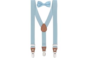 BomGuard Enfant bretelles + noeud papillon Set garçons filles, taille du corps 85cm - 135 cm