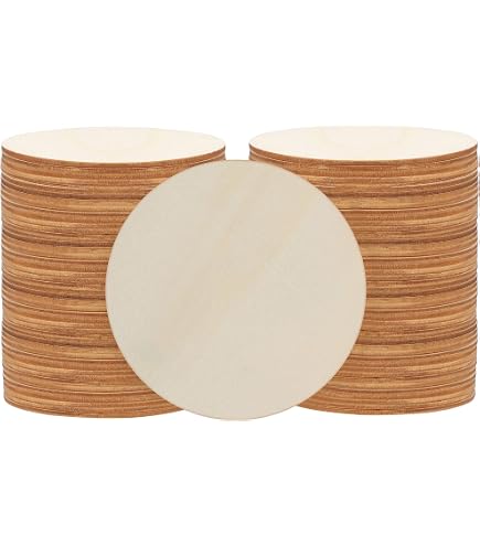 Miller Holz Baumscheiben 10 Stück – Rund, 8cm, Nachhaltiges Eukalyptus, Zum Basteln & Dekorieren