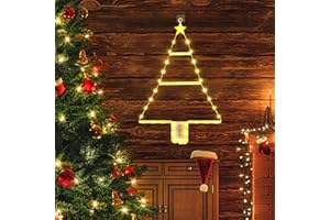 Geemoo Luci Decorazioni Natalizie 50 cm LED Albero di Natale, a Batteria con Timer, 8 Modalità, Addobbi Interno ed Esterno per Finestre, Porta, Regalo (Bianco Caldo)