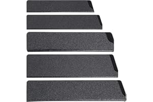 Aeaocvo 5 sztuk ochraniaczy na noże, uniwersalna osłona ostrza, pokrowiec ochronny na noże z filcowymi osłonami z tworzywa sztucznego ABS, 26/22/21/16,5/13,5 cm, czarny, worek do pakowania