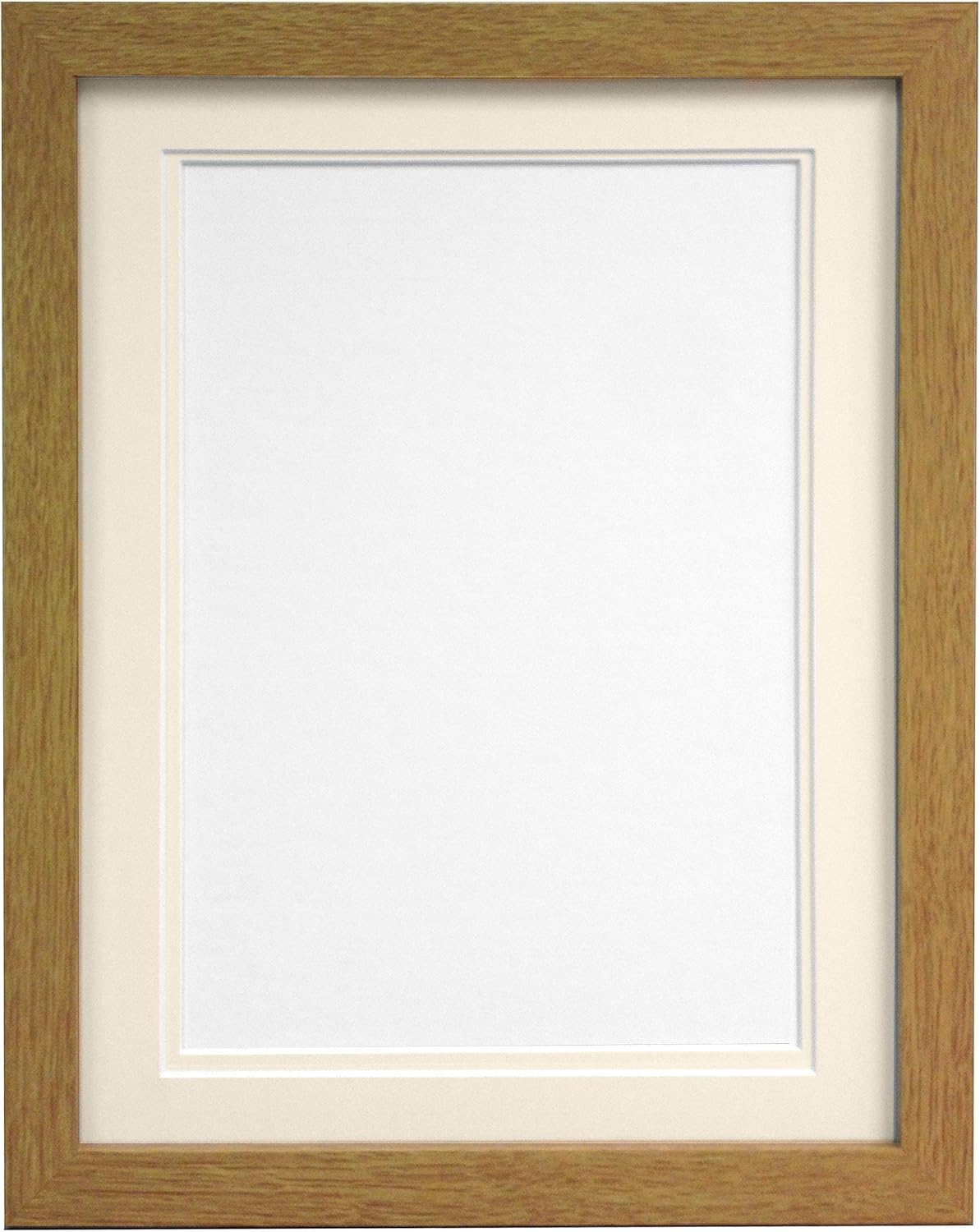 H7 Oak Picture Photo Frame With Ivory Double Mount A3 for Pic Size A4