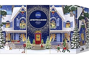 ‎NIVEA NIVEA Adventskalender 2025 – 24 Türchen mit verwöhnenden Überraschungen, Weihnachtskalender mit Pflegeprodukten, Pflegeset für die Adventszeit, NIVEA und Labello Produkte