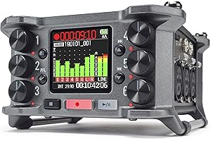 ZOOM F6 Field Recorder – Professional 6-Channel 14-Track Audio Recorder with 32-Bit Float, Dual A/D Converters, Timecode – For Podcasts, Film Sound, Live Recording – UK Version – Anthracite
