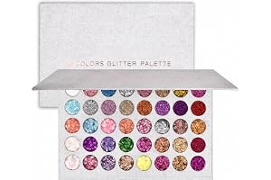 Jinlaili 40 färger glitter ögonskugga palett, ögonskuggspalett färgglad, ögonskuggspalett skimmande, glitter sminkpalett hållbar vattentät, ögonpalett, sminkpalett