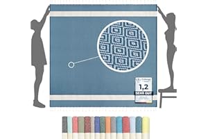 furora Holiday Strandtuch XXL 200x200 cm: Baumwolle, leicht dünn | Picknickdecke Stranddecke + Strandhandtuch Groß, Hamamtuch Saunatuch Damen Herren, Beach Towel Cotton Strandlaken, Urlaub Must Have