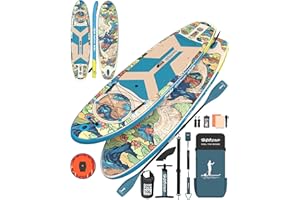 H2OSUP Tavola Sup Gonfiabile - 335 * 88cm Stand Up Paddle con Accessori Premium, Superstabilità Sup Gonfiabile, Paddle Boards Adulti con Capacità di 200KG per 3 Persone