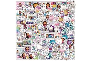 KOWASO Lot de 100 autocollants Ga_bby's Dollhouse pour ordinateur portable, pare-chocs, planche à roulettes, bouteilles d'eau, ordinateur, téléphone, dessins animés pour enfants, adolescents, adultes.