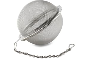 CAFÉ OLÉ Café Ole MB-020/C The Stal Mesh Ball Tea Infuser Strainer Sphere, Stainless Steel, 2-Inch Diameter