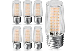 DEIFUA E27 LED Corn Lamp Warm White 3000 K 4 W 480 Lumen Replaces 60 W Halogen Bulb, Pack of 6, Non-Dimmable T30 Cylinder Shape Energy Saving Bulb, Flicker-Free Bulb, Beam Angle 360° Bulbs