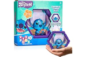 WOW! PODS Disney 4D Classic Stitch | kolekcjonerska postać z szarpaną głową, która wybucha ze swojego świata do Twojego | Stojak ścienny lub regał | Zabawki i prezenty Disneya | Seria 1 nr 445