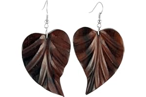 ISLAND PIERCINGS handgefertigte Ohrringe Hänger Blatt aus Holz ER287