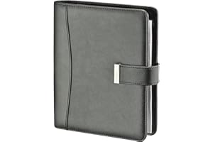 bsb bsb 02-0504 terminarz tygodniowy, ok. A5, miękka folia, klasyczna, czarna, z 6-krotnym otworem, do wielokrotnego napełniania