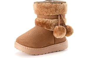 Vorgelen Kinder Wärme Gefütterte Schneestiefel Mädchen Winterschuhe Baby Rutschfest Stiefel Kleinkindschuhe Weichsohlen Schlupfstiefel