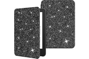 MoKo Funda Compatible con 6" Nuevo Kindle(11ª Generación 2024/2022) & Versión Internacional, Carcasa Ligera Cubierta con Auto Activación/Reposo para Kindle 2024 11ª Generación e-Reader, Negro Brillo
