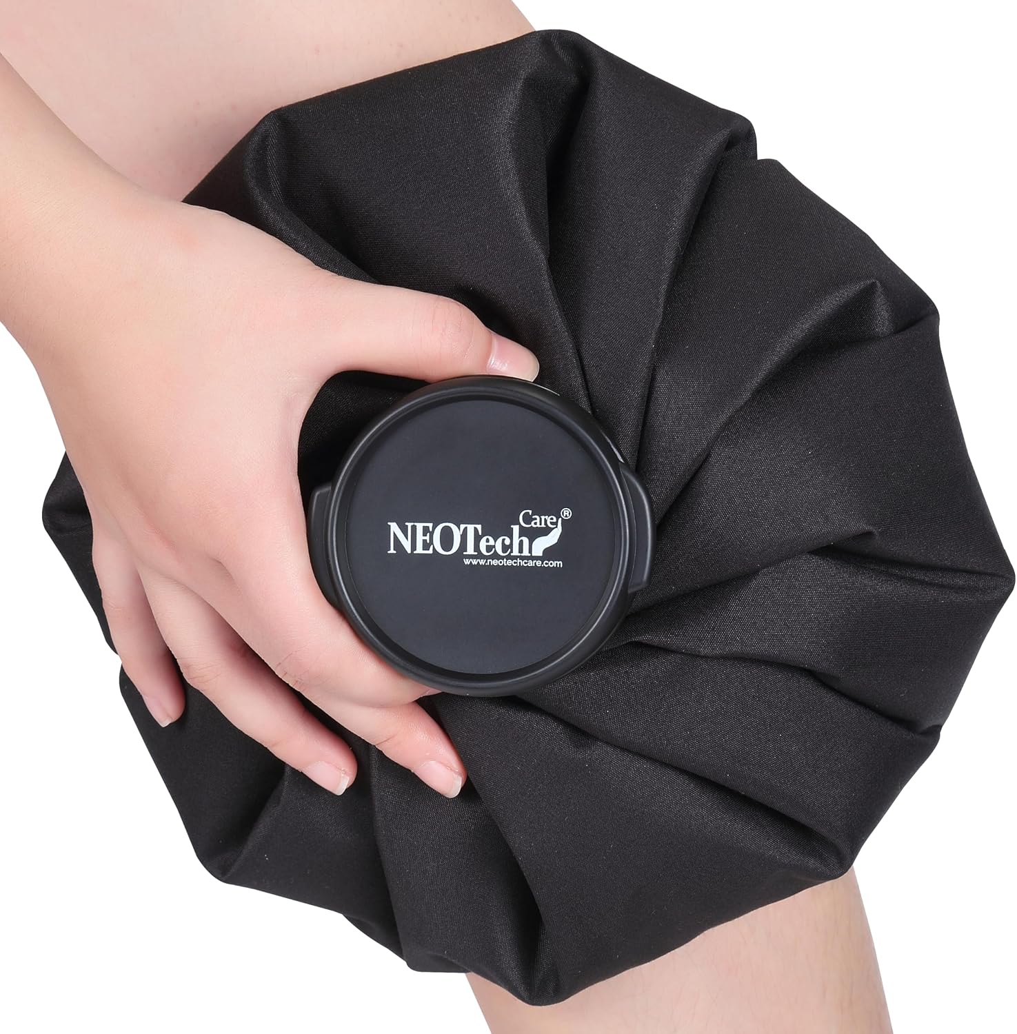 Bolsa de hielo - Tapón de rosca - Marca NEOtech Care - Diseño (Negro, 28cm)
