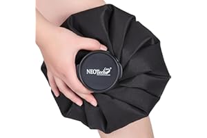 Poche de glace NEOtech Care - Vessie cryothérapie - Premiers soins - Couvercle vissable (Noire, 28cm diamètre)