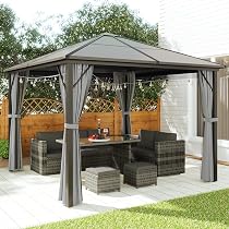 Gazebo 3m x 3m, With Hardtop, Canopy 