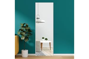 ‎BRISAFE brisafe Ganzkörperspiegel unzerbrechlich & modern I Spiegel Fitnessraum 180 x 60 cm groß I dünner Aluminium-Rahmen in Silber I Standspiegel bruchsicher & leicht I Wandspiegel zum Aufhängen