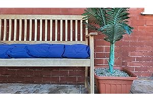 cushion mania Outdoor Chair Seat Pads Bench Pads Waterproof Garden CHUNKY Chair Seat Pads (Bench Pad (170x52x6cm), Navy Blue)