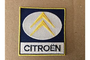BLUE HAWAI ECUSSON PATCHES AUFNAHER TOPPA THERMOCOLLANT - CITROEN - CADRE JAUNE - 7,2 * 7,5 CM