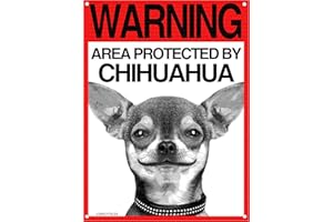Lovelytiles Chihuahua Targa ATTENTI al Cane Cartello Warning Area Protected BY
