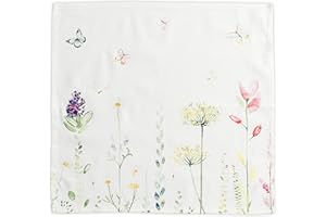 ‎MAISON D' HERMINE Maison d' Hermine Servietten 100% Baumwolle 45cm x 45cm Dinnerservietten, dekoratives waschbares Ostern-Stoffservietten-Set mit 4 Stück für Essen, Buffetpartys, Botanical Fresh – Frühling/Sommer