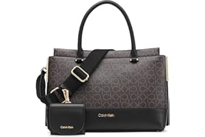 Calvin Klein Women's Bianca Triple Compartment Satchel, One Size
