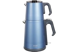 ARZUM AR3080-O Cay Sefasi czajnik do herbaty, 1650 W, pojemność 1,2 l, dzbanek do herbaty ze stali nierdzewnej, zbiornik na wodę 1,8 l, do przygotowywania wody, czajnik, filtr do herbaty ze stali