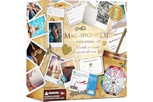 Magnificent 101 Large 23" x 17" Feng Shui Vision Board Kit | Create a Board of Your Ambitions & Turn Your Dreams into Reality by Visualizing & Manifesting Those Life Goals | Gift for Women