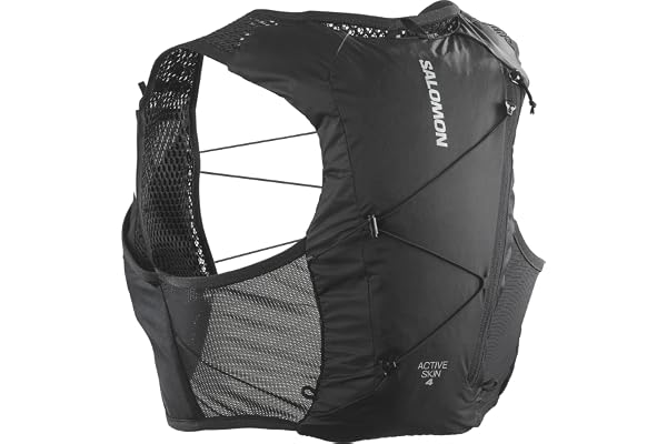 Salomon Active Skin 4 No Flasks vandringsväst vandringscykel, kompatibel med mjuka vattenflaskor (ingår ej), exakt passform