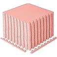 BIGGAMATS Gym Flooring Mat, EVA Foam Exercise Mats, Home Workout, Kids Playmat, Pet Mats and Protective Swimming Pool, Hot Tub Outdoor Underlay Matting 50cm x 4 (Blush Pink)