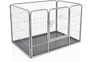 Playpen Heavy Duty by Cozy Pet Small Height 61cm 4 Models Dog Crate Puppy Rabbit Run Dog Cage Whelping Box with Heavy Duty ABS Floor HDDP01